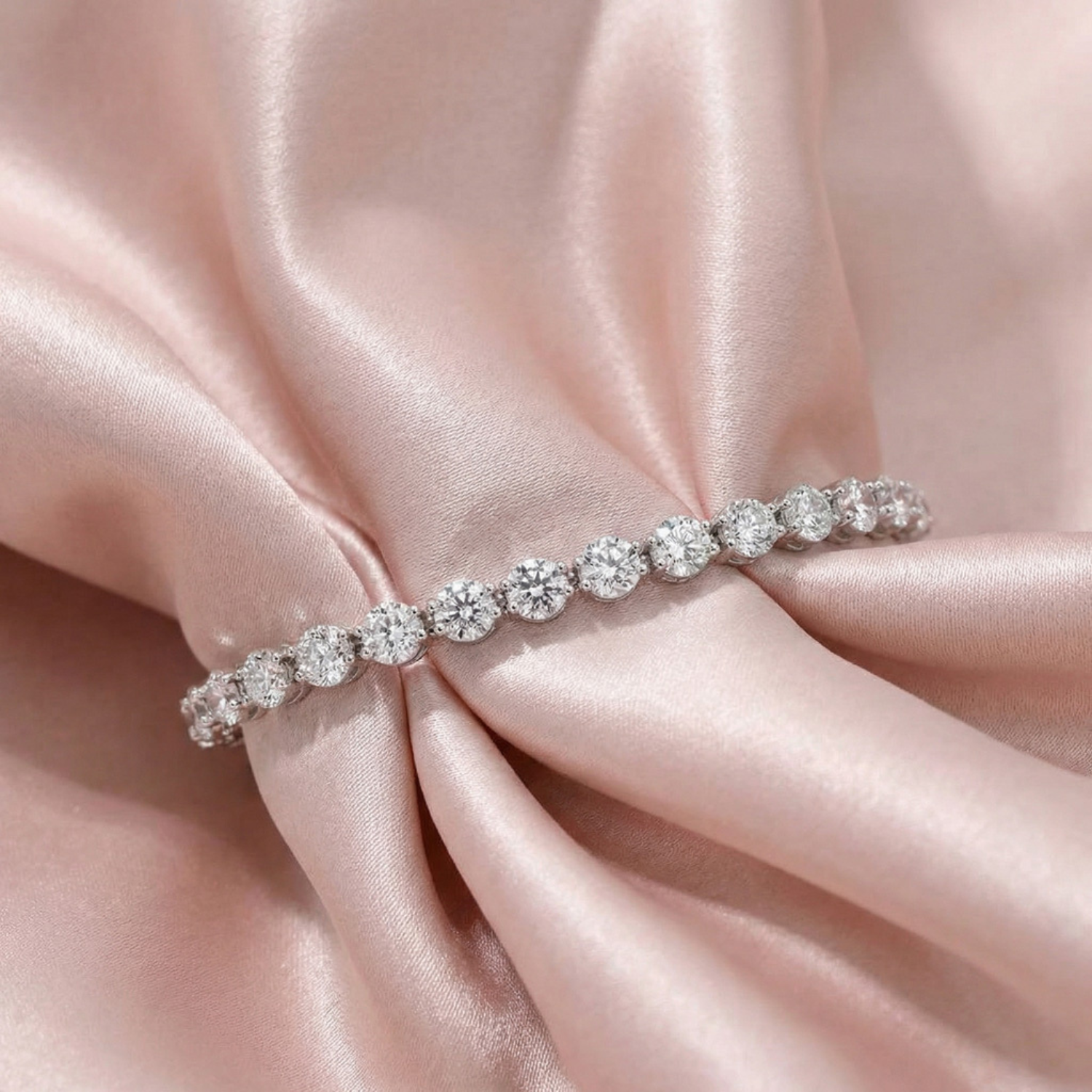 U-Shaped Lab Grown Diamond Tennis Bracelet