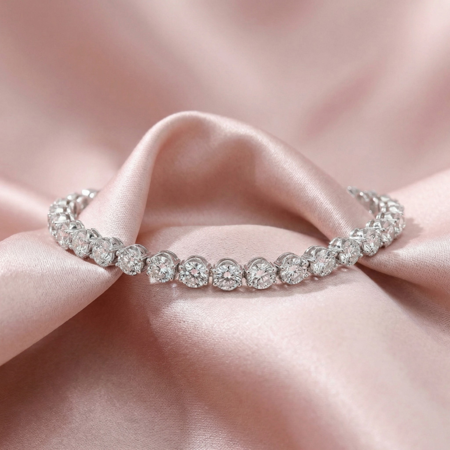 U-Shaped Lab Grown Diamond Tennis Bracelet