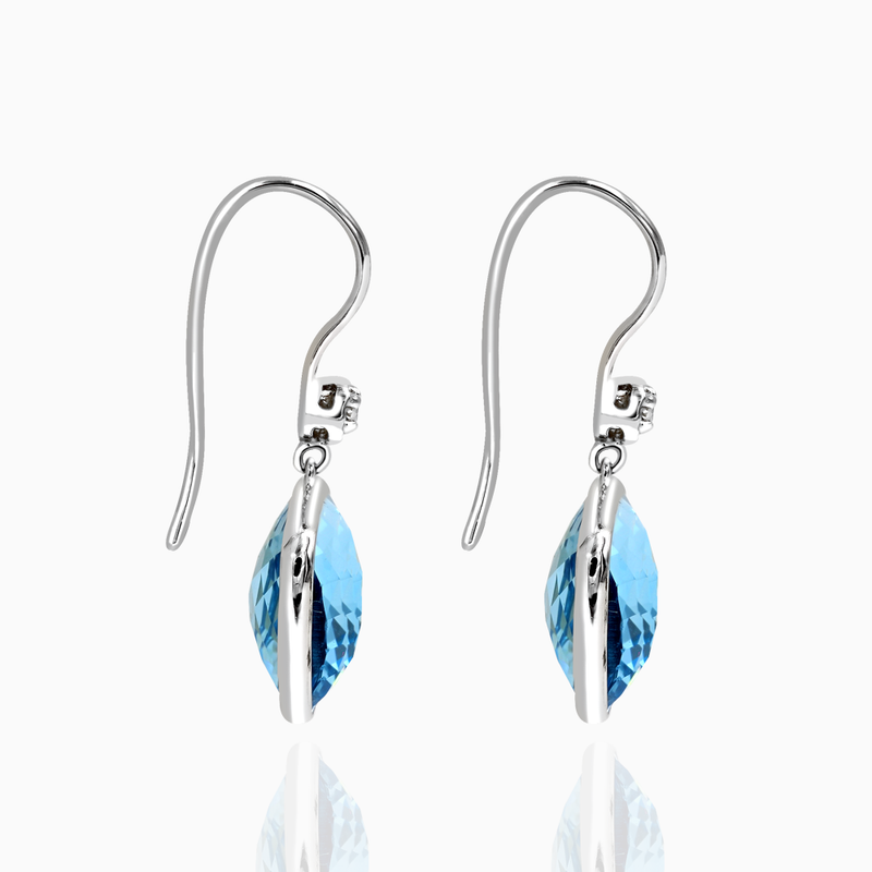 Blue Topaz Drop Earrings