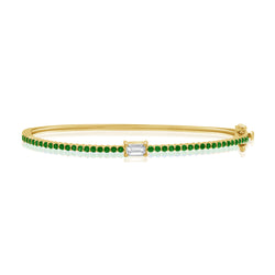 Emerald and Diamond Bangle