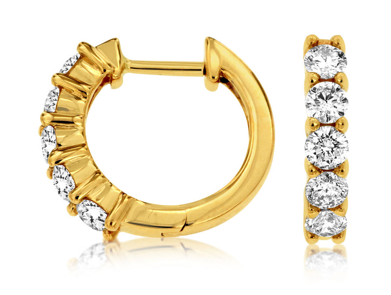 1 Carat Diamond Hoops