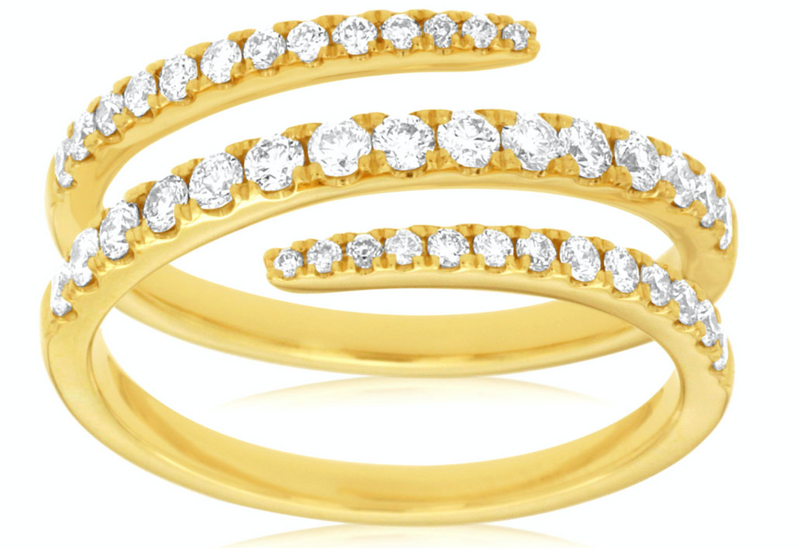 Swirl Diamond Ring