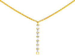 Long Bar Diamond Necklace