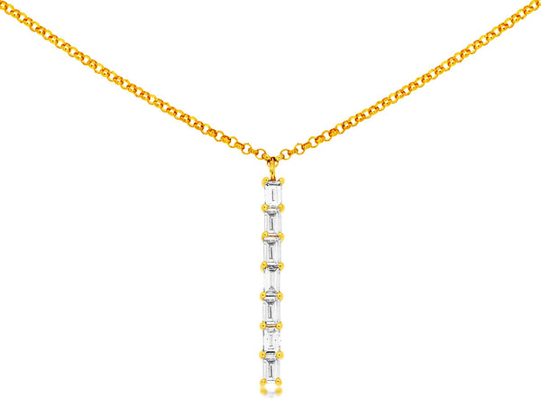 Long Bar Diamond Necklace