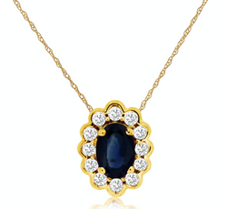 Sapphire & Diamond Pendant