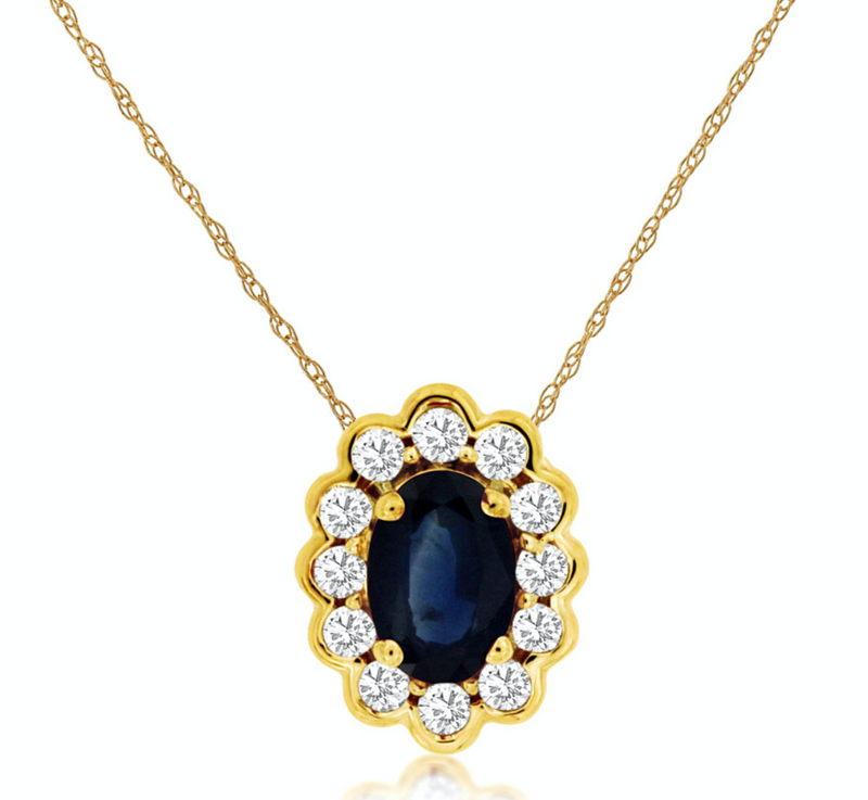 Sapphire & Diamond Pendant