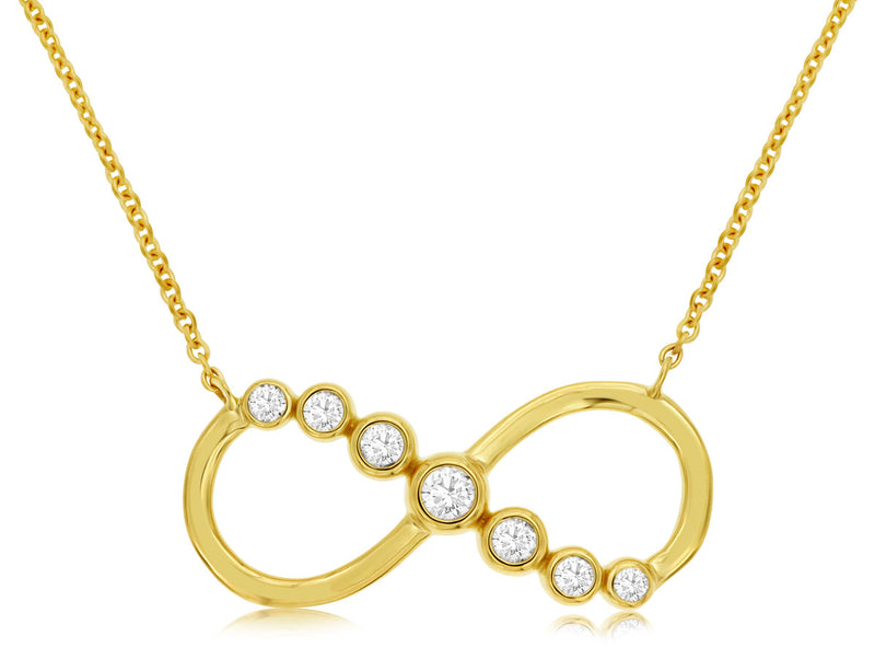 Diamond Infinity Necklace (Yellow Gold)