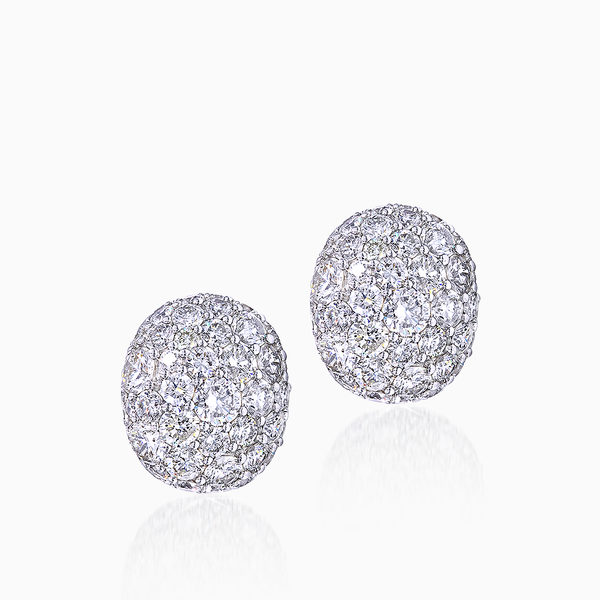 Cluster Diamond Stud Earrings