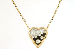 Diamond Heart Pendant Handcrafted in 14K Yellow Gold