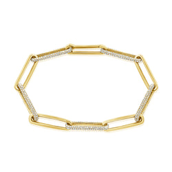 18ct white gold diamond paperclip bracelet  Cerrone Jewellers