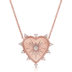 Heart & Love Diamond Pendant