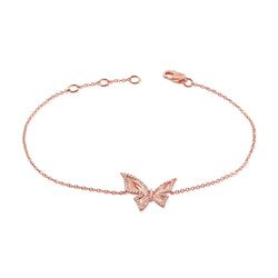 Gold & Diamond Butterfly Fashion Bracelet
