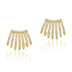 Yellow Gold Multi Huggie Diamond Earrings
