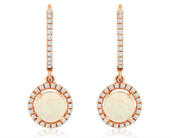 Opal Drop Earrings (1.00 Carat Stones)