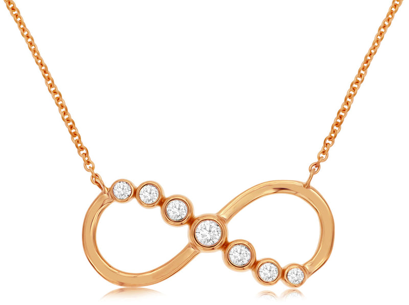 Diamond Infinity Necklace (Rose Gold)