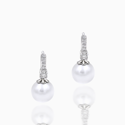 Diamond Pearl Earrings
