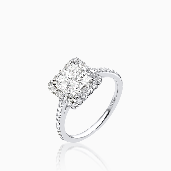 Square Cut Diamond Engagement Ring