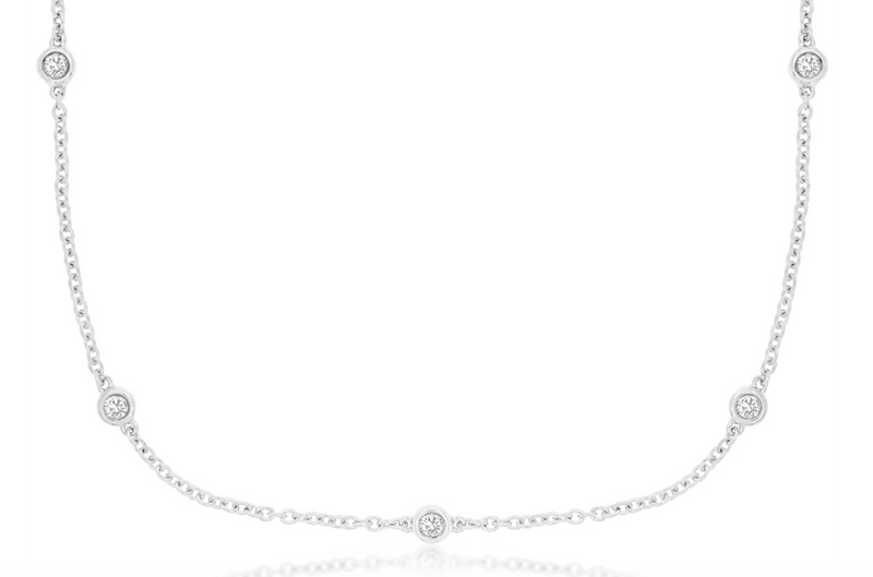 White Gold Diamond Necklace by The Yard
