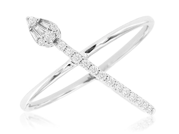 Diamond X Ring (0.20 Carat Stones)