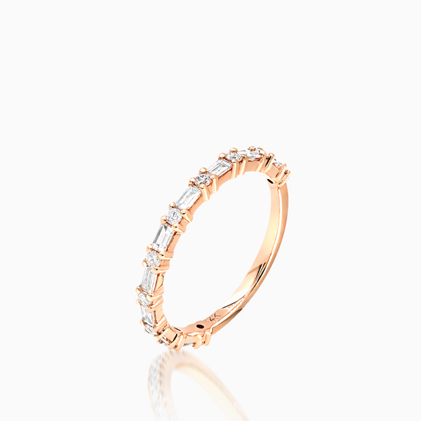 Rose Gold Thin Diamond Ring